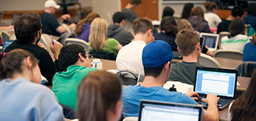 students taking an exam