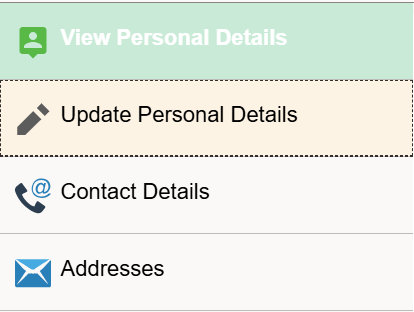 view personal details